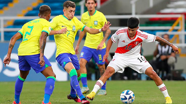 ¡A corregir errores! Perú fue goleado 3-0 ante Brasil por el Sudamericano Sub-20