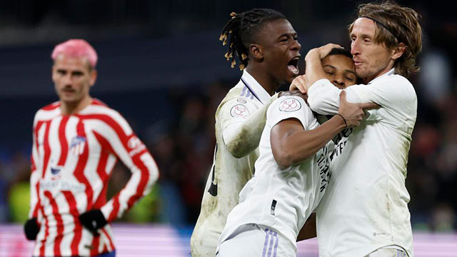Real Madrid clasificó a semifinales de la Copa del Rey venciendo 3-1 al Atlético de Madrid