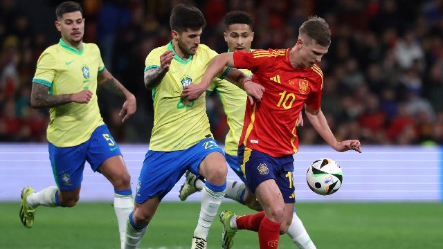 ¡Partidazo! Brasil y España empataron 3 a 3 en un encuentro amistoso jugado en el Bernabeu